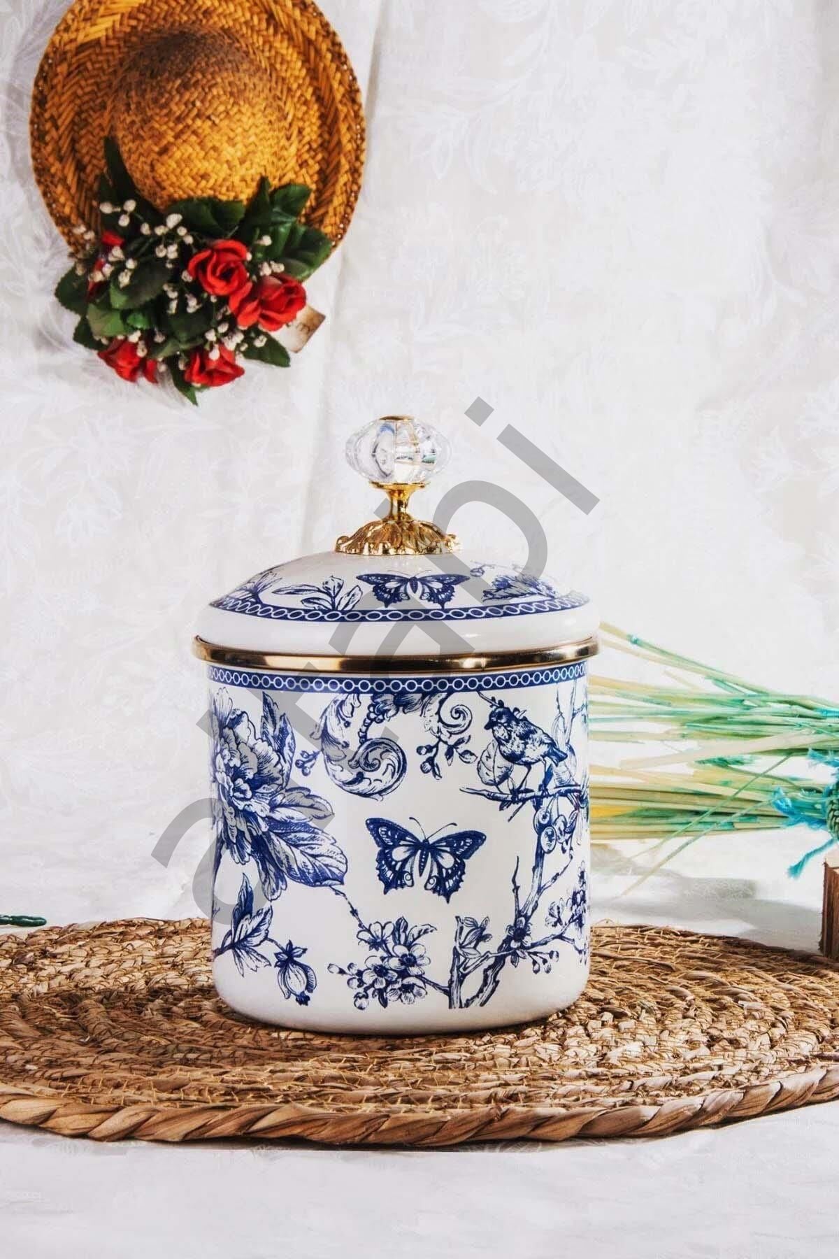 Blue Life Serisi Emaye Baharat Kavanozu 12 CM