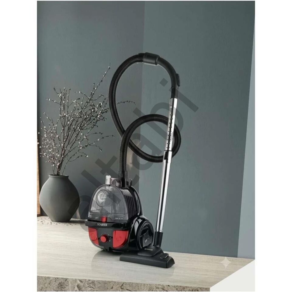 Schafer Vortex Toz Torbasız Elektrikli Süpürge Kırmızı Renk 890 W