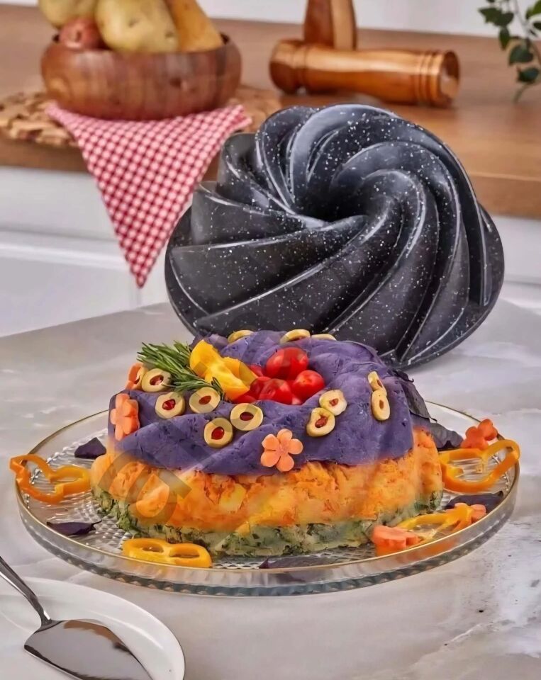 Granit Döküm Rüzgar Gülü Kek Kalıbı