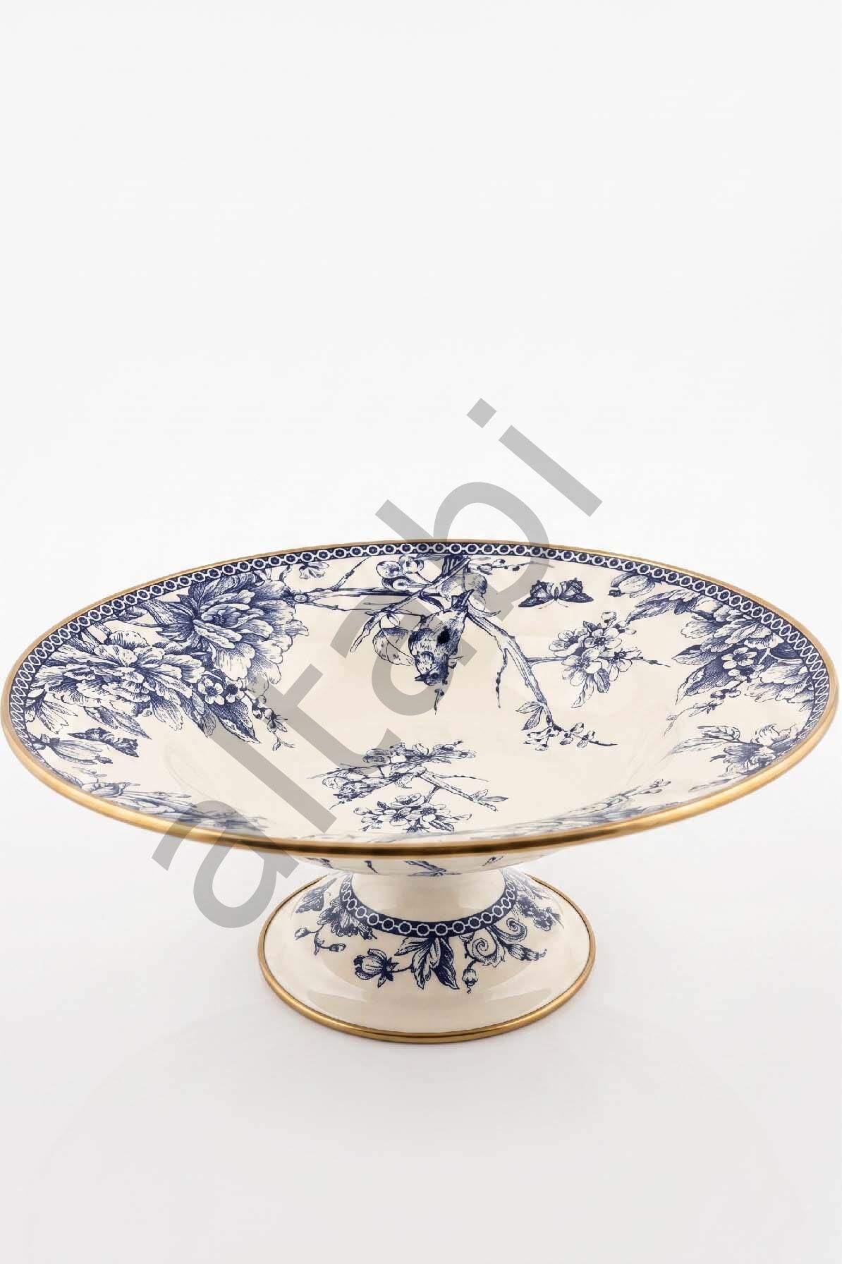 Blue Life Emaye Ayaklı Meyvelik / Sunumluk - 30 cm