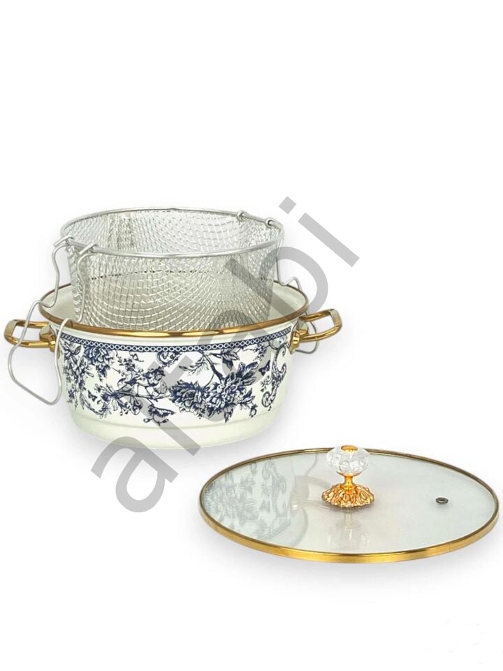 Blue Life Emaye Kızartma Tenceresi - 22 cm