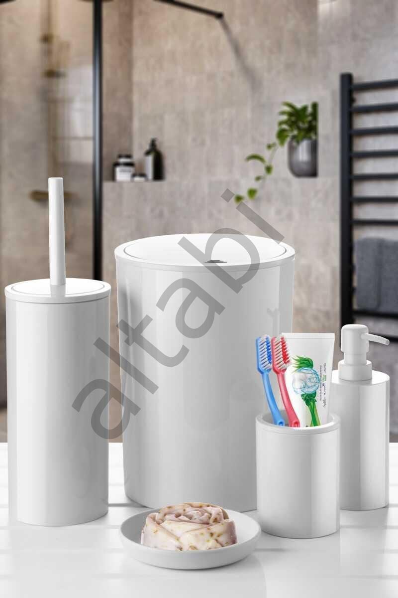 Flores 5li Banyo Seti Beyaz Renk