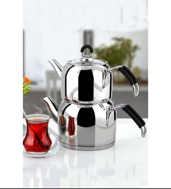 İmaj Mini Silikon Kulplu Çelik Çaydanlık Takımı