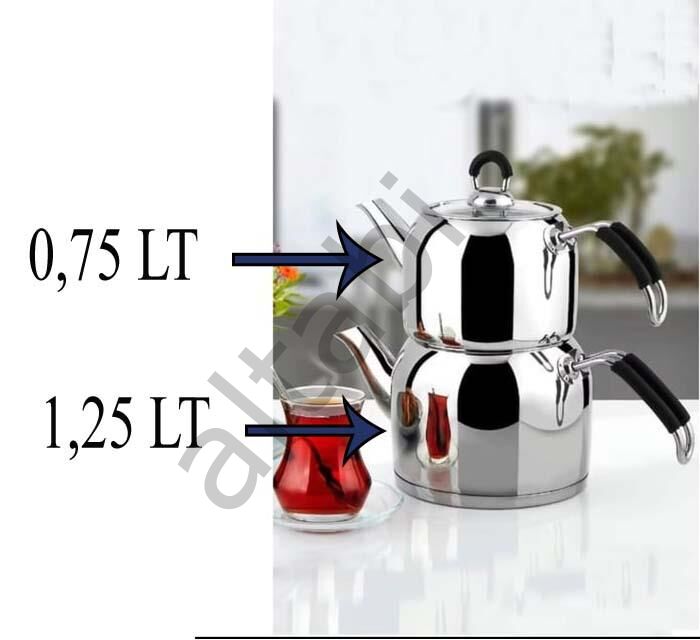 İmaj Mini Silikon Kulplu Çelik Çaydanlık Takımı