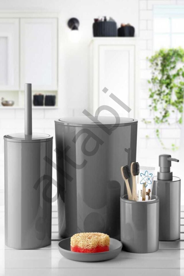 Flores 5li Banyo Seti Gri Renk