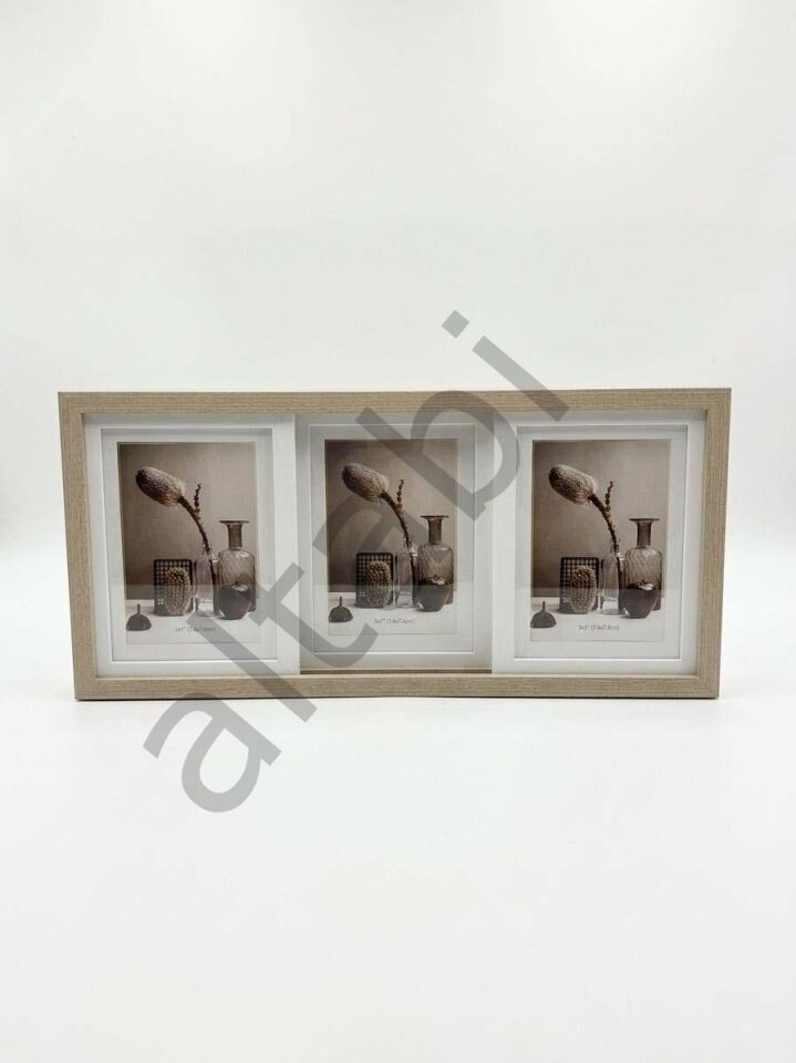 Kızaklı Fotoğraf Çerçevesi 3'lü (13x18 cm) – Masa Üstü Kullanım
