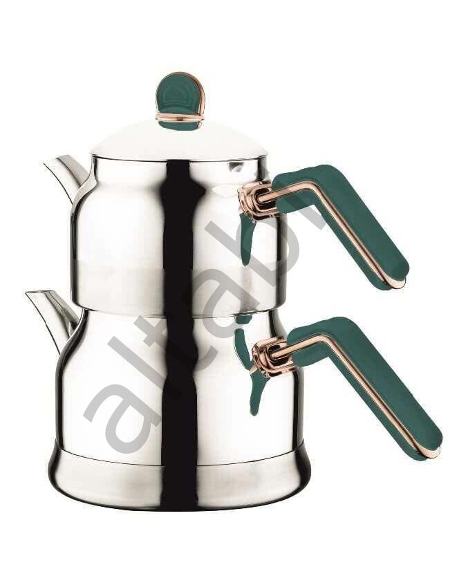 Tombik Orta Boy Çelik Çaydanlık Takımı