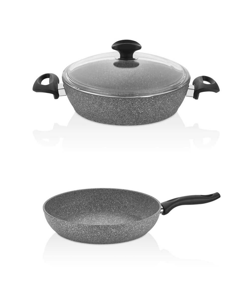 Falez Granit 24 CM Karnıyarık Tencere ve Tava Seti