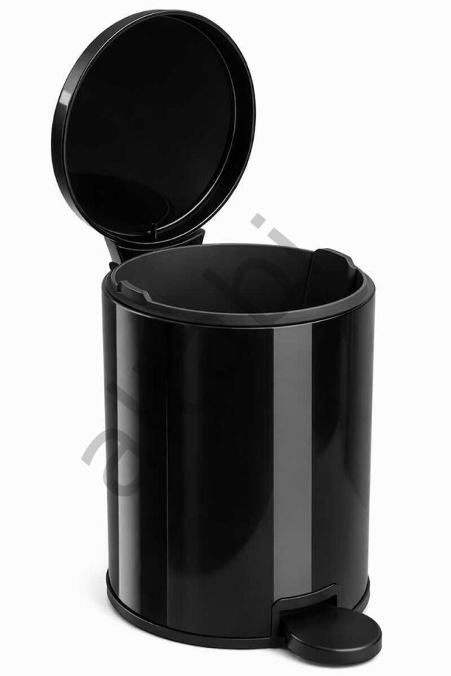 Cigo Çelik Çöp Kovası 3 Litre Mutfak - Banyo - Ofis Siyah Metal