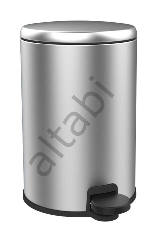 Cigo Çelik Çöp Kovası 3 Litre Mutfak - Banyo - Ofis Mat Gri Metal