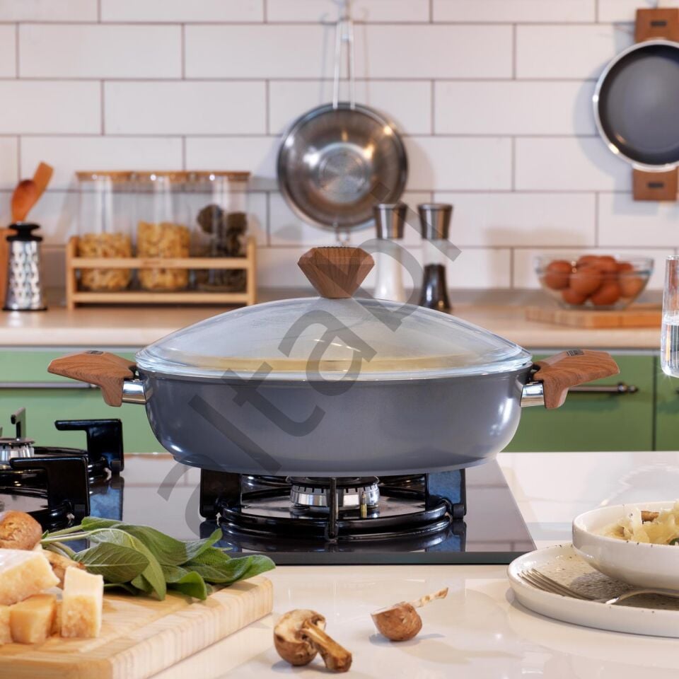 Schafer Seramik Karnıyarık Tencere 24 CM Yanmaz Yapışmaz Yüzey