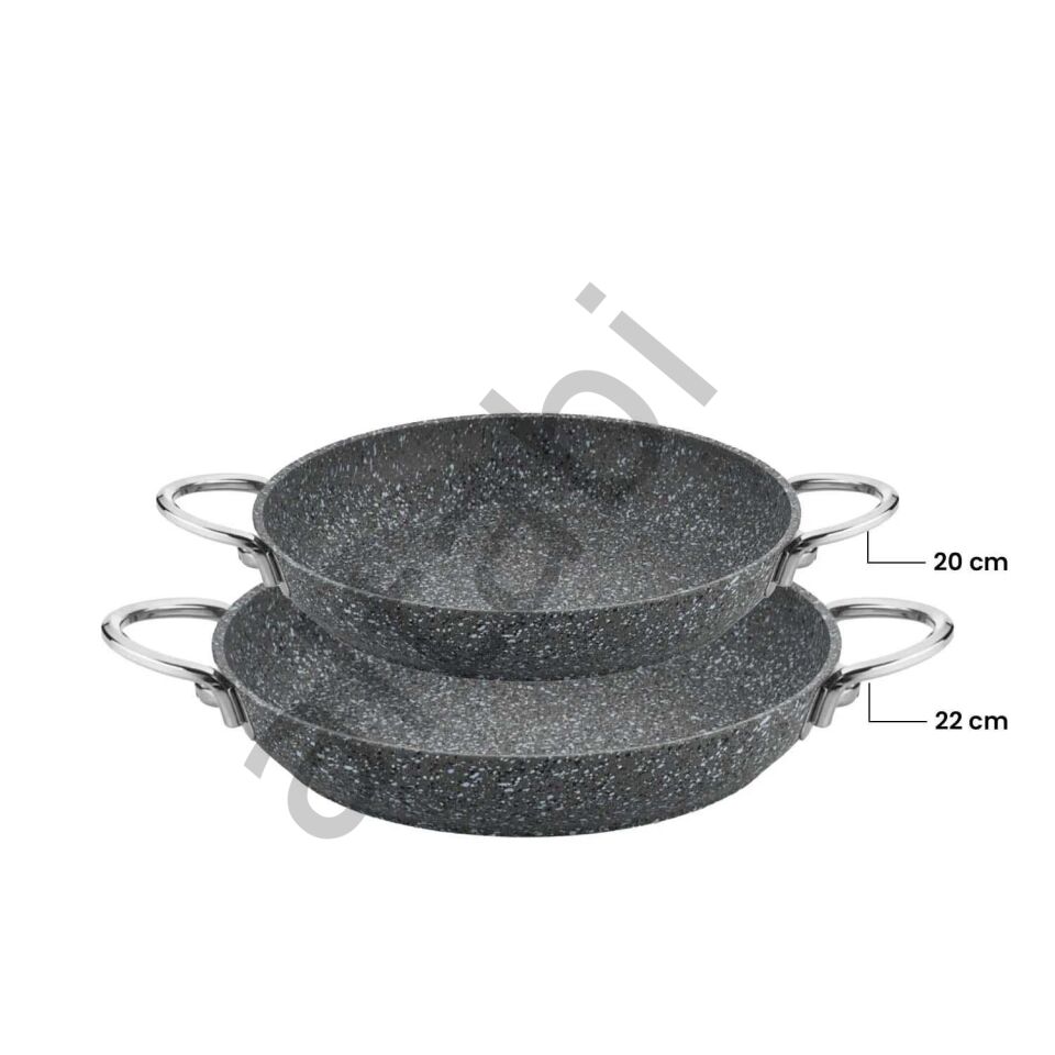 Granit Sahan Seti 20 - 22 CM İndüksiyon Tabanlı