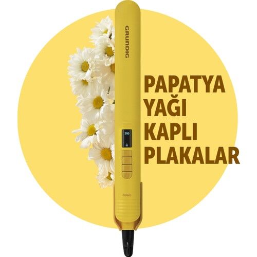 Grundig Dijital Saç Düzleştirici Papatya Yağı Kaplı Plakalar