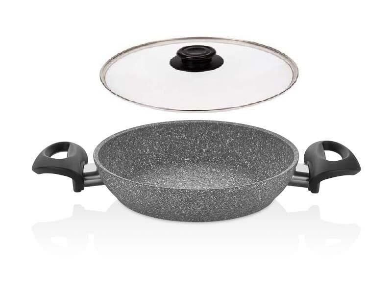 Falez Granit 22 CM Sahan Cam Kapaklı