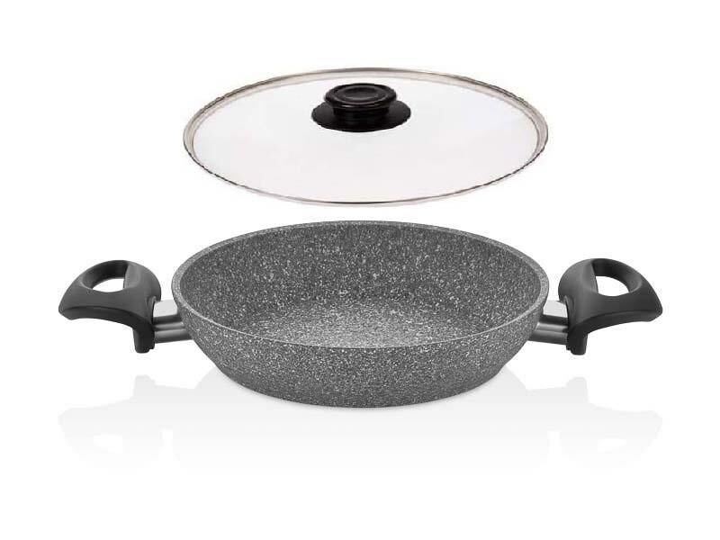 Falez Granit 22 CM Sahan Cam Kapaklı