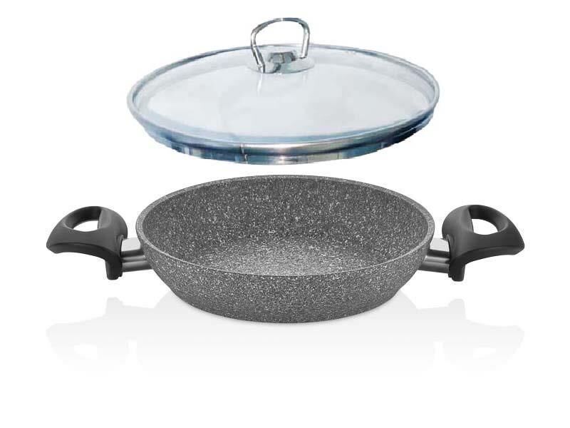 Falez Granit Sahan 24 CM Sahan Cam Kapaklı