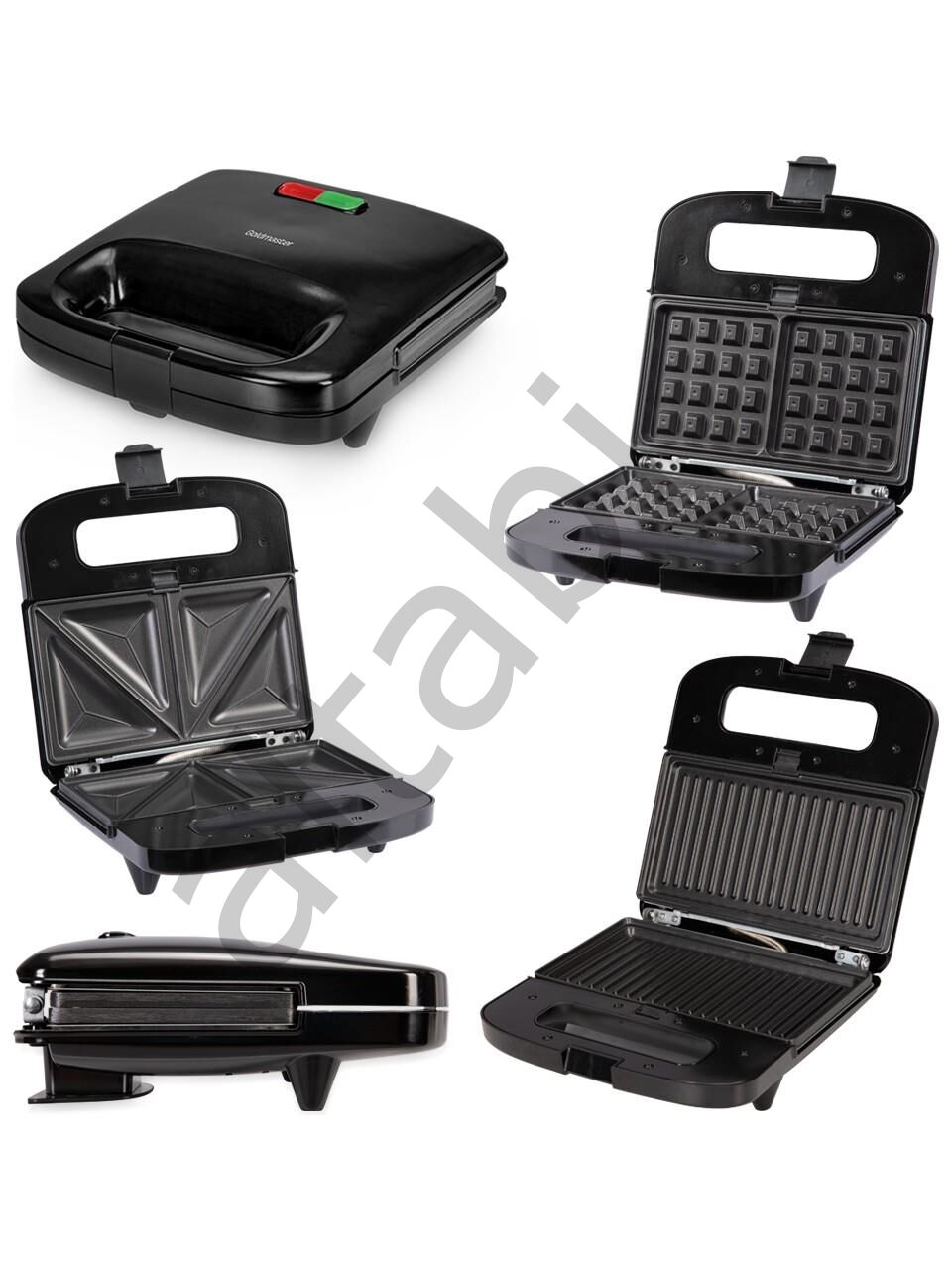 Altabi Trimax Tost Waffle Sandviç Makinesi 3 Farklı Plaka 1000 W Gold mas ter
