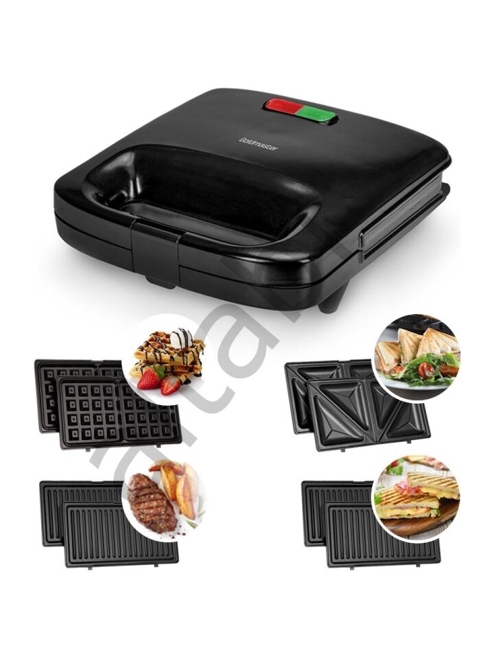 Altabi Trimax Tost Waffle Sandviç Makinesi 3 Farklı Plaka 1000 W Gold mas ter