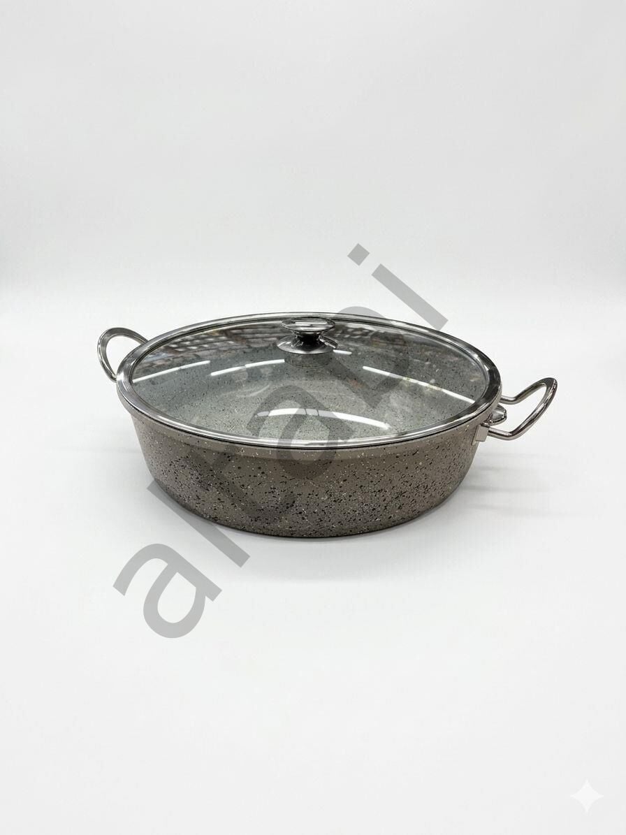 Granit Kısa Tencere 40 CM Karnıyarık Tencere Ekstra Derin