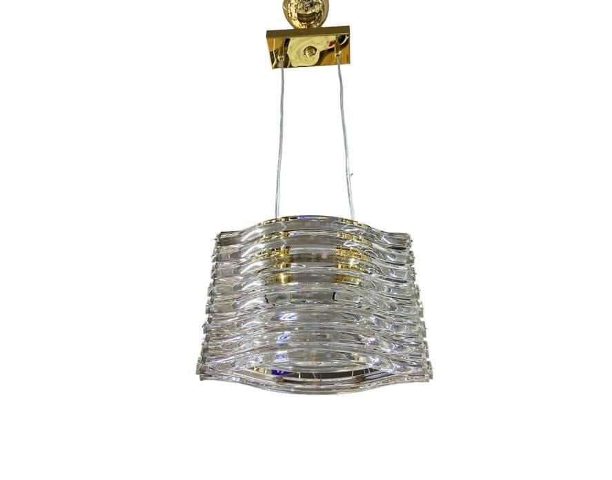 Kristal Camlı 2Li Avize Gold Renk Köprü Model