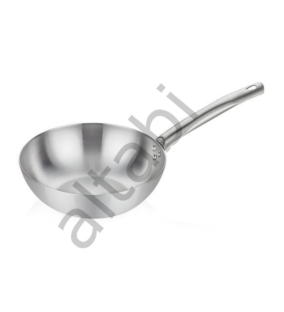Çelik Wok Tava 28 CM Paslanmaz Çelik