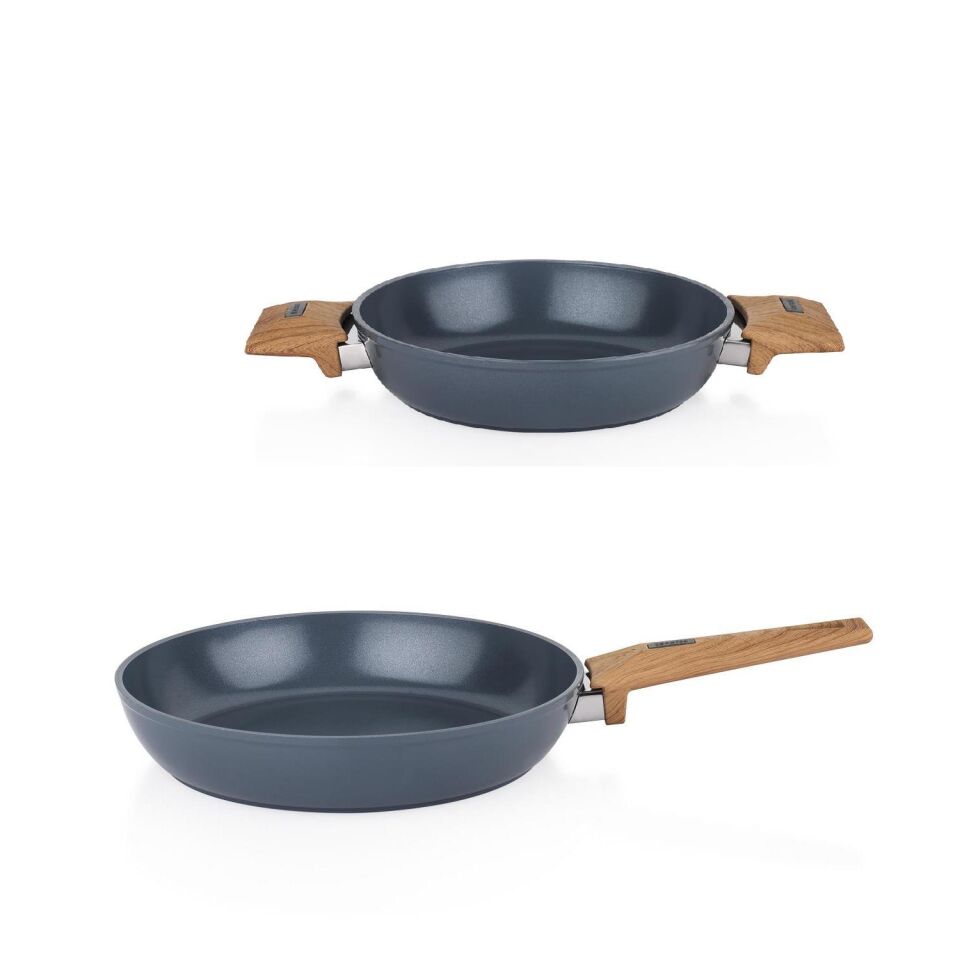 Altabi 24 CM Seramik Tava ve 20 CM Yumurta Sahanı Yapışmaz Yüzey Sc ha fer