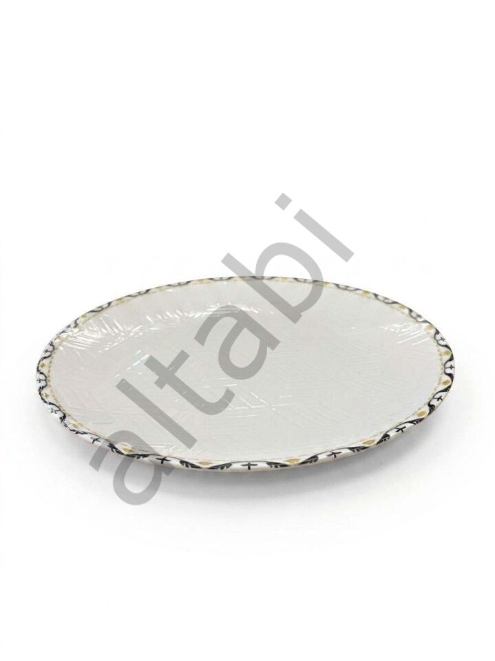 Seramik Servis Tabağı Dijital Baskılı Desen 6’lı Set 26 cm Şık Dekoratif