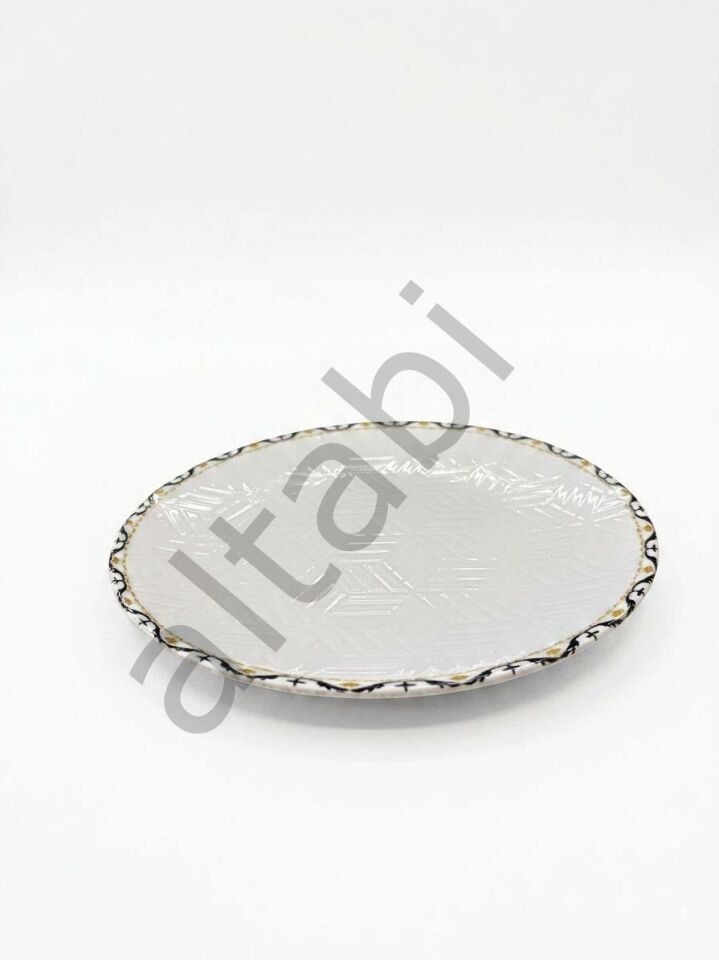 Seramik Pasta Tabağı Dijital Baskılı Desen 6’lı Set 20 cm Şık Dekoratif