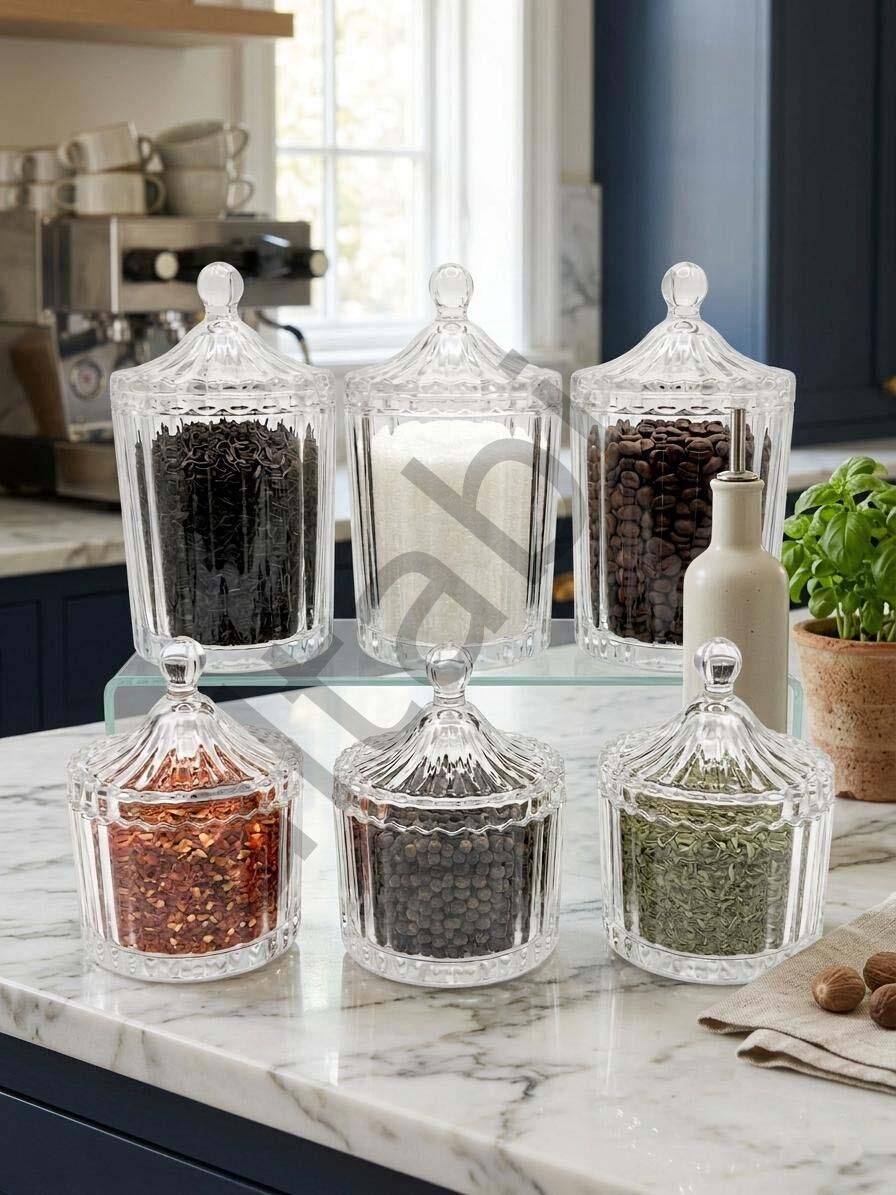 Cam Baharat Takımı 6 Parça Baharatlık