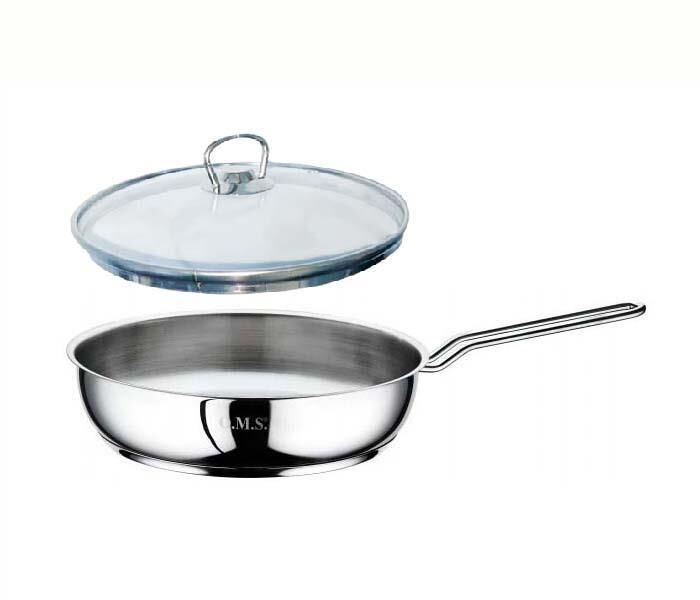 Oms Çelik Tava 26x6 CM Cam Kapaklı