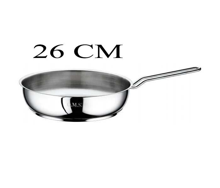 Oms Çelik Tava 26x6 CM Cam Kapaklı