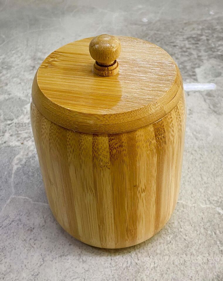 Bambu Kapaklı Kavanoz 1 Adet Küçük Boy