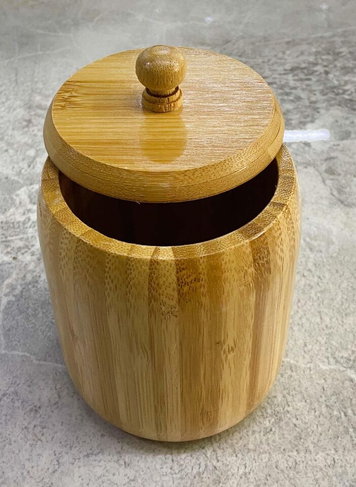 Bambu Kapaklı Kavanoz 1 Adet Küçük Boy