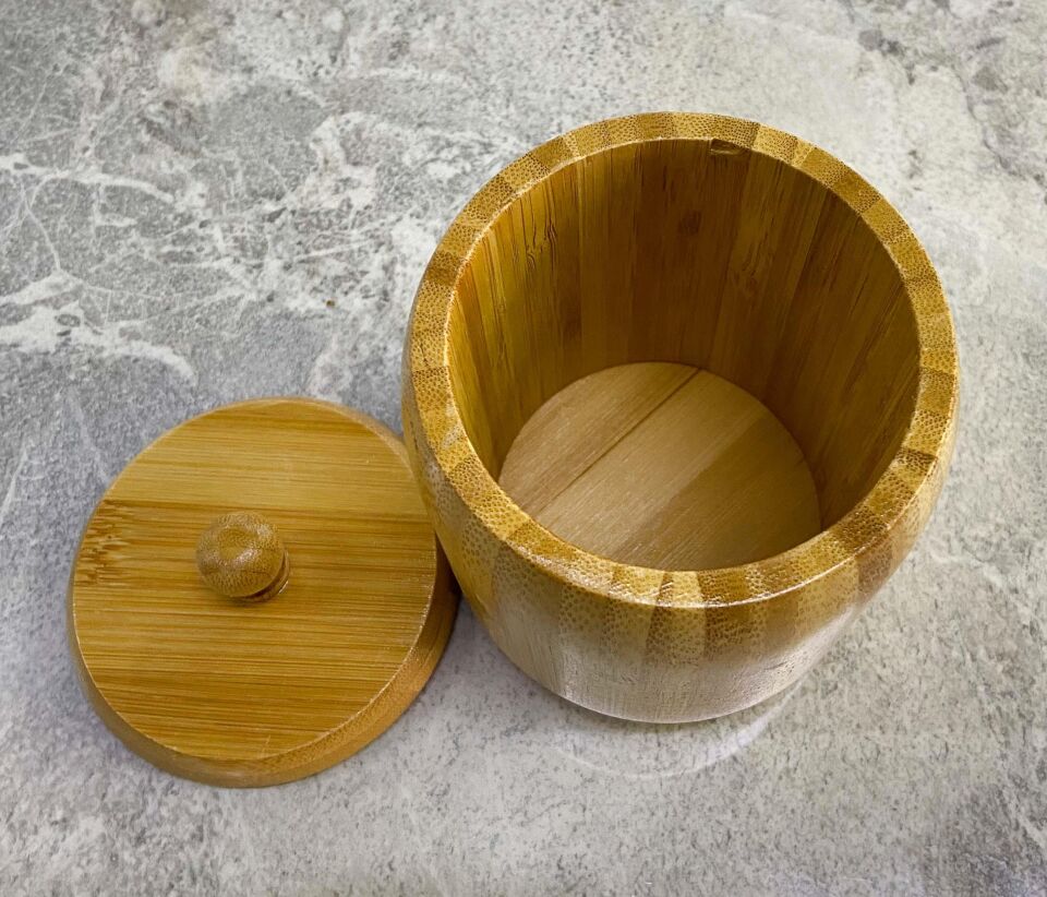 Bambu Kapaklı Kavanoz 1 Adet Küçük Boy