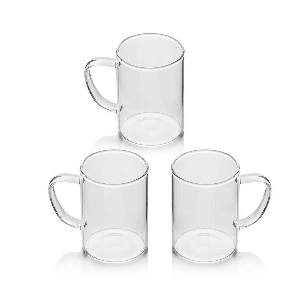 Grundig İnox Çay Makinesi 3 Adet İnce Cam Kupa