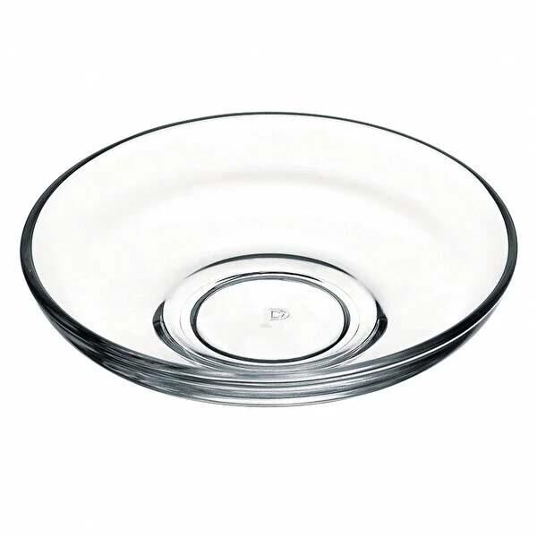 Cam Çay Tabağı Klasik Çay Tabak 6 Adet