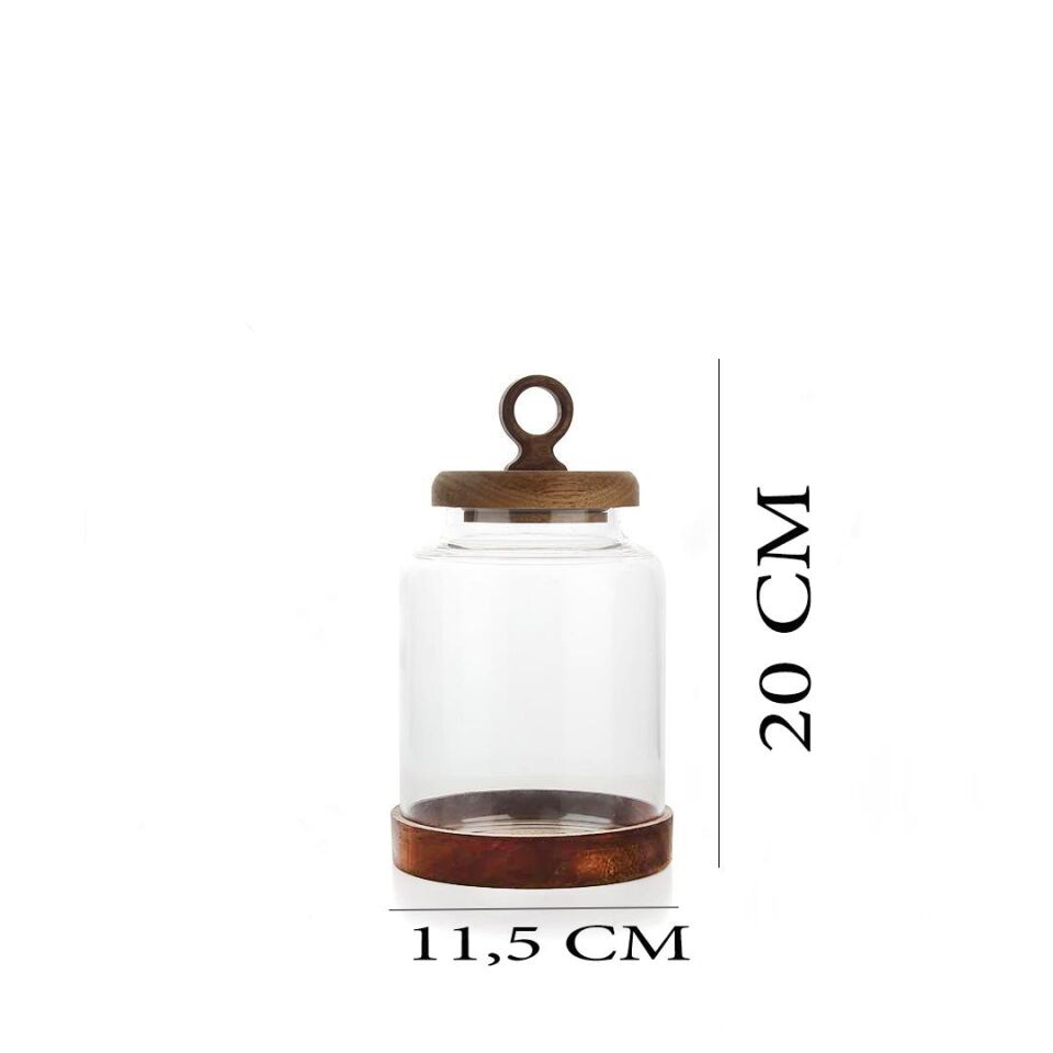 Cam Kavanoz Seti Akasya Kapaklı Hava Almaz 3LÜ Kitchen Kavanoz Takımı