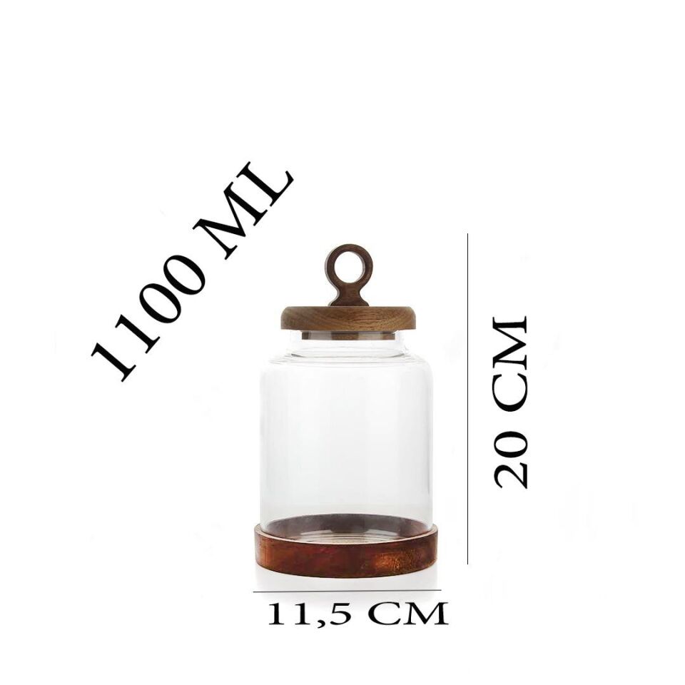 Cam Kavanoz Seti Akasya Kapaklı Hava Almaz 3LÜ Kitchen Kavanoz Takımı