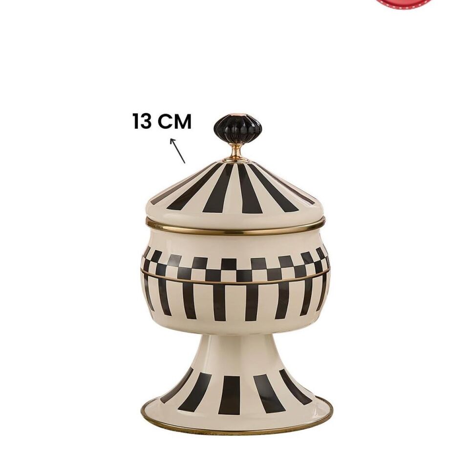 Prime Cream Ayaklı Şekerlik Emaye