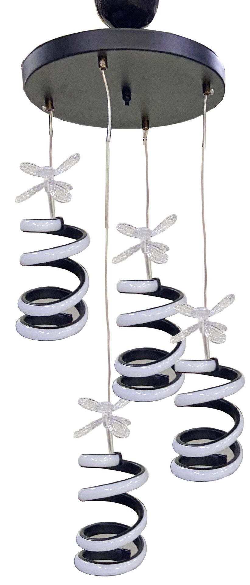 Rüzgar Led Avize 4lü Sarkıt Model Avize Siyah