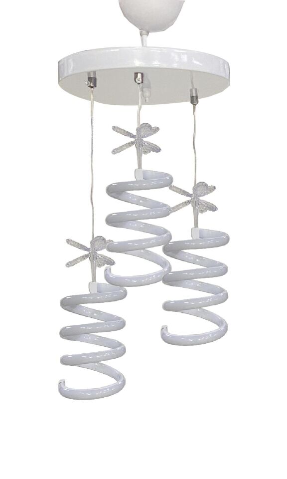 Rüzgar Led Avize 3lü Sarkıt Model Avize Beyaz