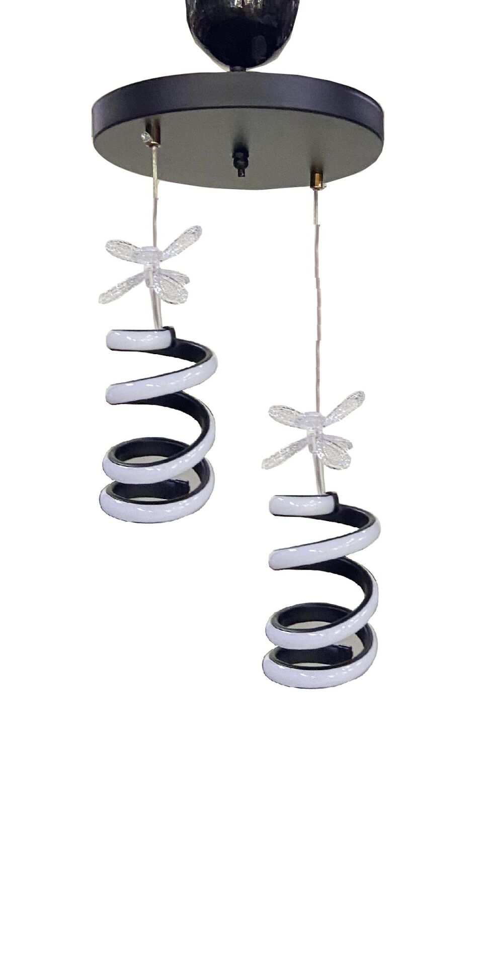 Rüzgar Led Avize 2Li Sarkıt Model Avize Siyah