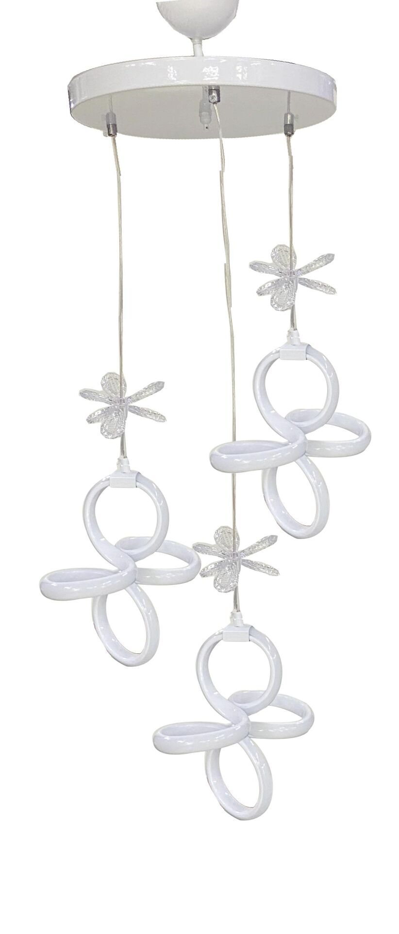 Buse Led Avize 3lü Sarkıt Model Avize Beyaz