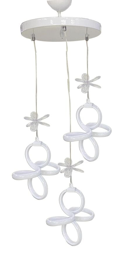 Buse Led Avize 3lü Sarkıt Model Avize Beyaz