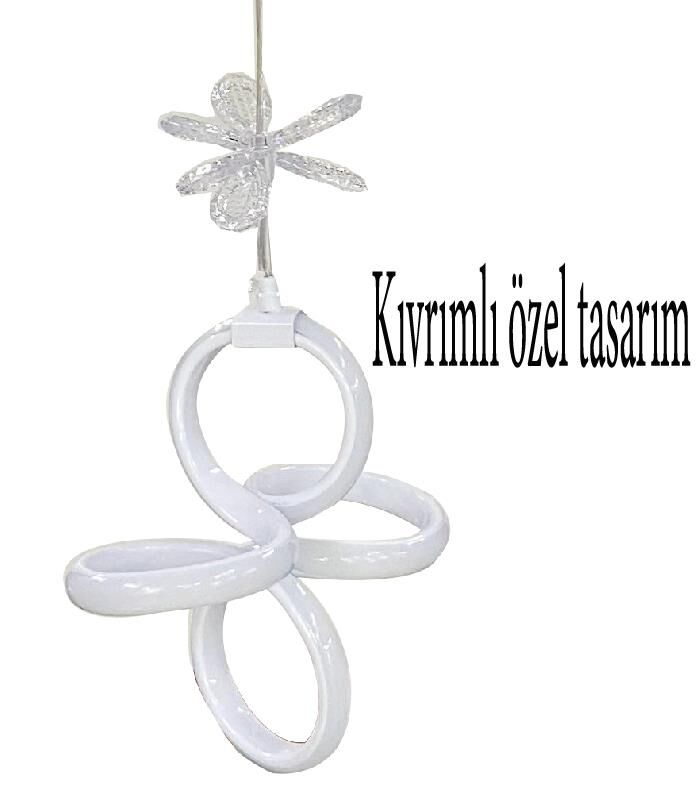 Buse Led Avize 3lü Sarkıt Model Avize Beyaz