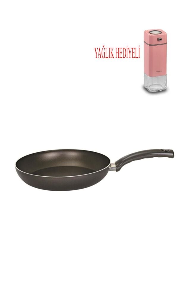 Mehtap Teflon Tava 22 CM ve Pembe Yağdanlık