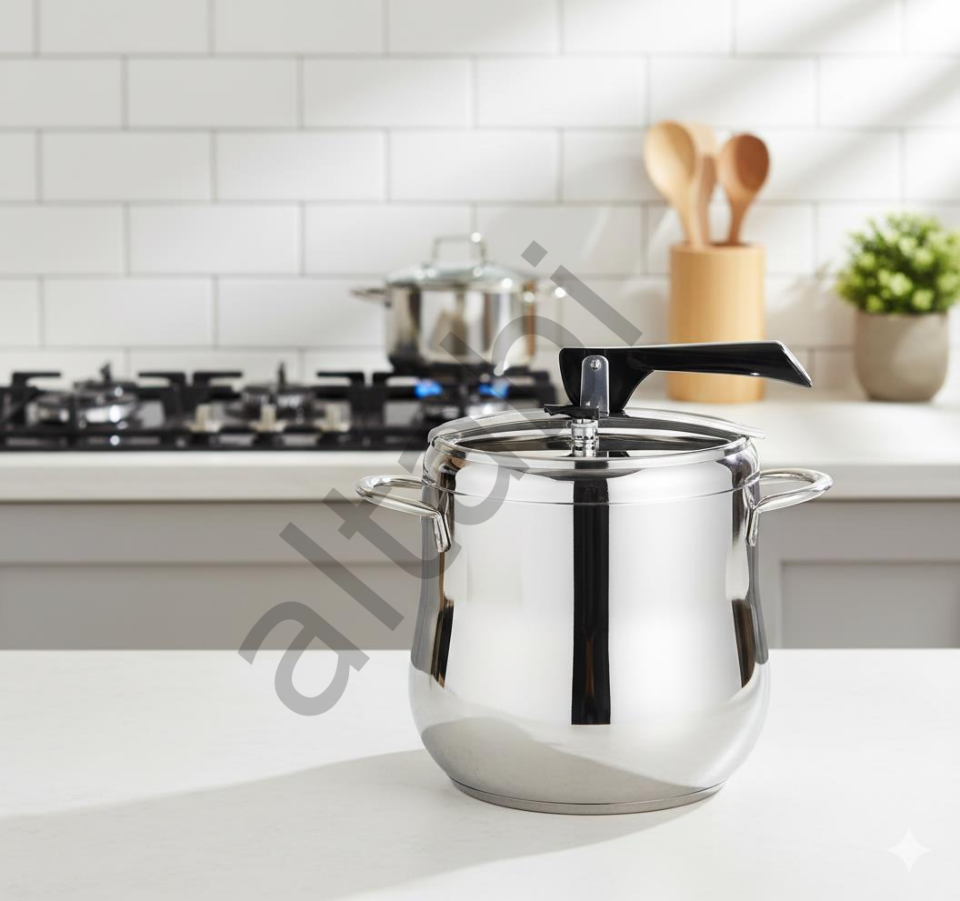Klasik Düdüklü Tencere - 5 Litre Güveç Model (Paslanmaz Çelik)