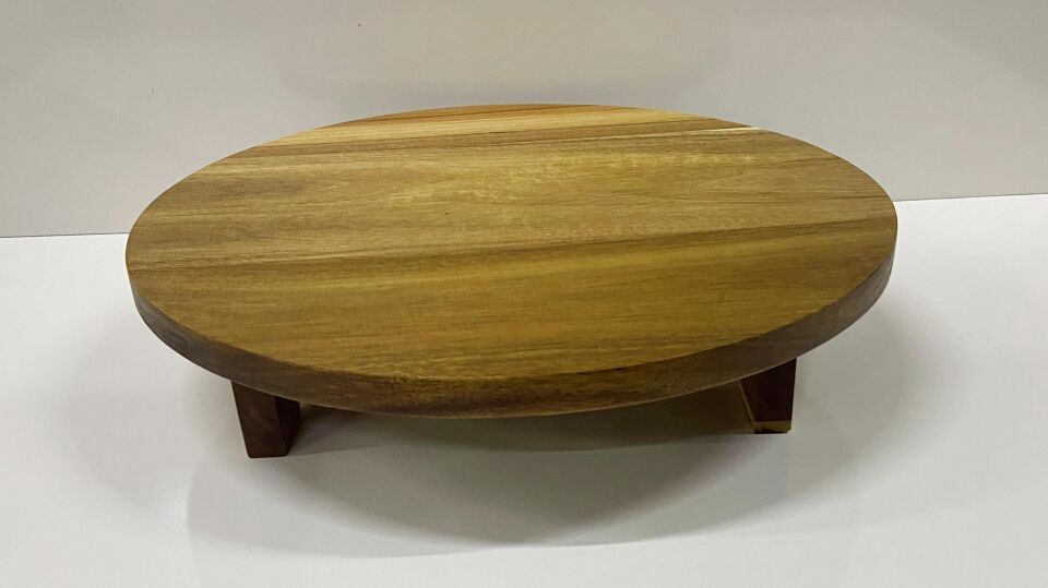 Akasya Ayaklı Sunumluk Yuvarlak 25 CM