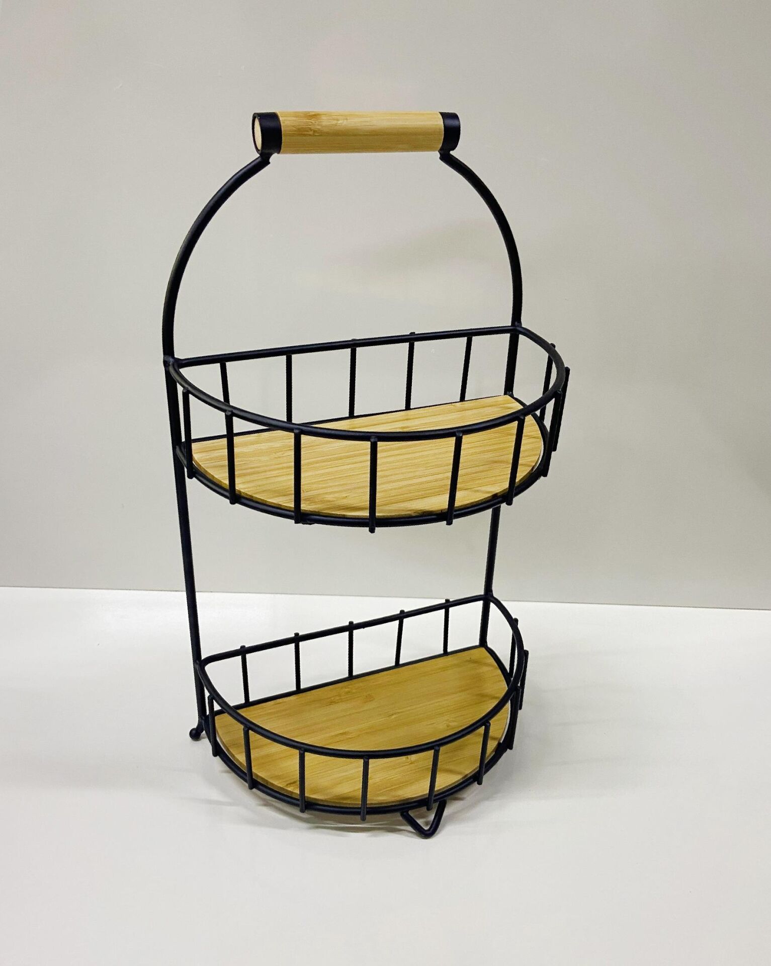 Metal Raf 2 Katlı Dekoratif Stand Baharatlık Organizer