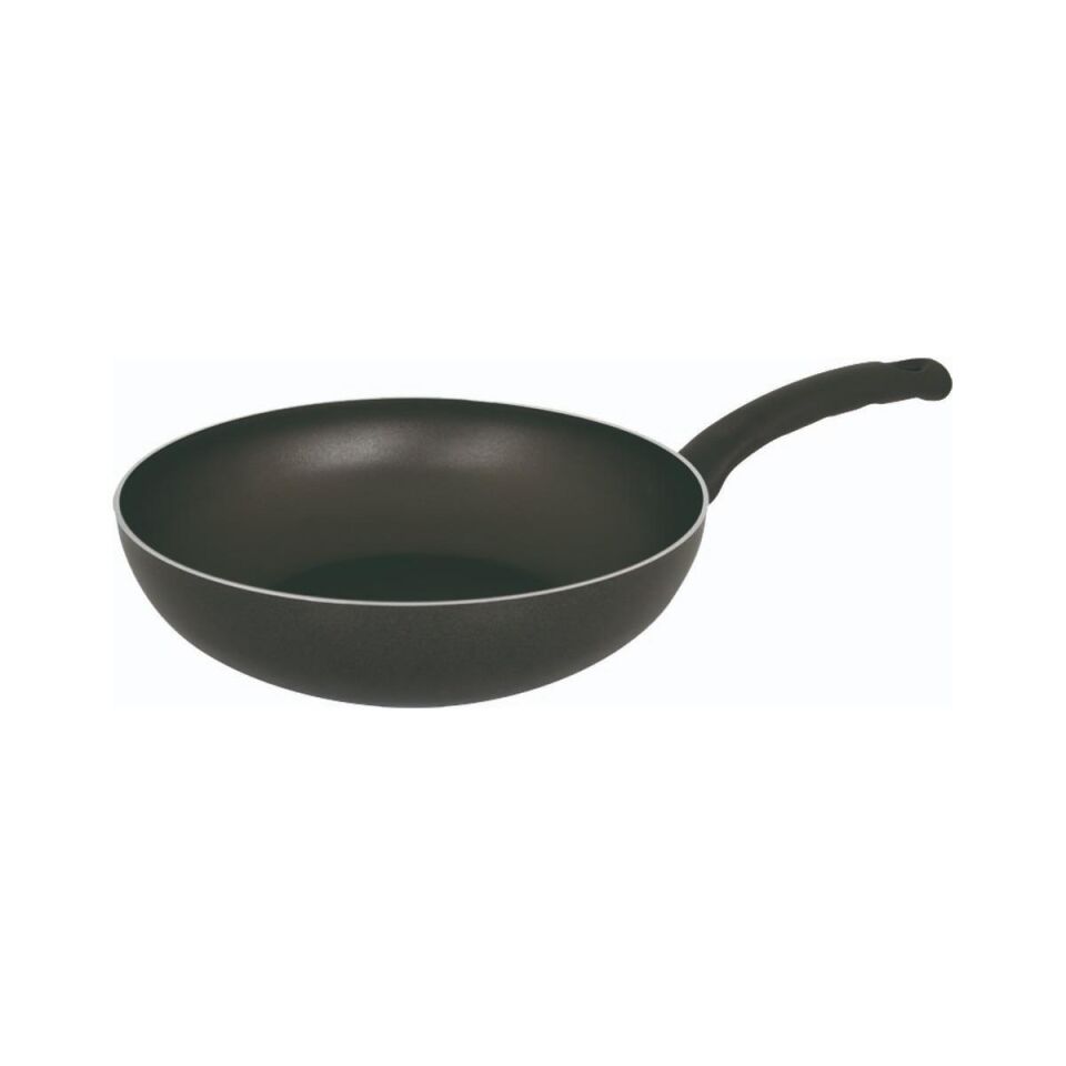 Mehtap Teflon Wok Tava - 24 CM Cam Kapaklı